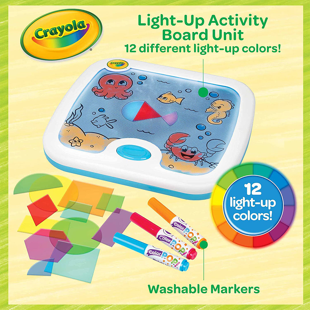 Crayola Light-Up Activity Board | Educational Toy for Kids (3+) with Color Mixing & Shapes - Toyspry