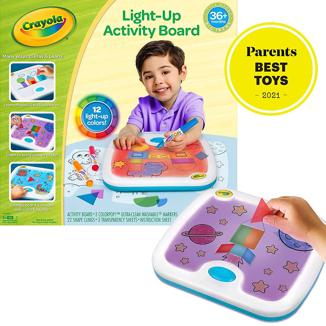 Crayola Light-Up Activity Board | Educational Toy for Kids (3+) with Color Mixing & Shapes - Toyspry