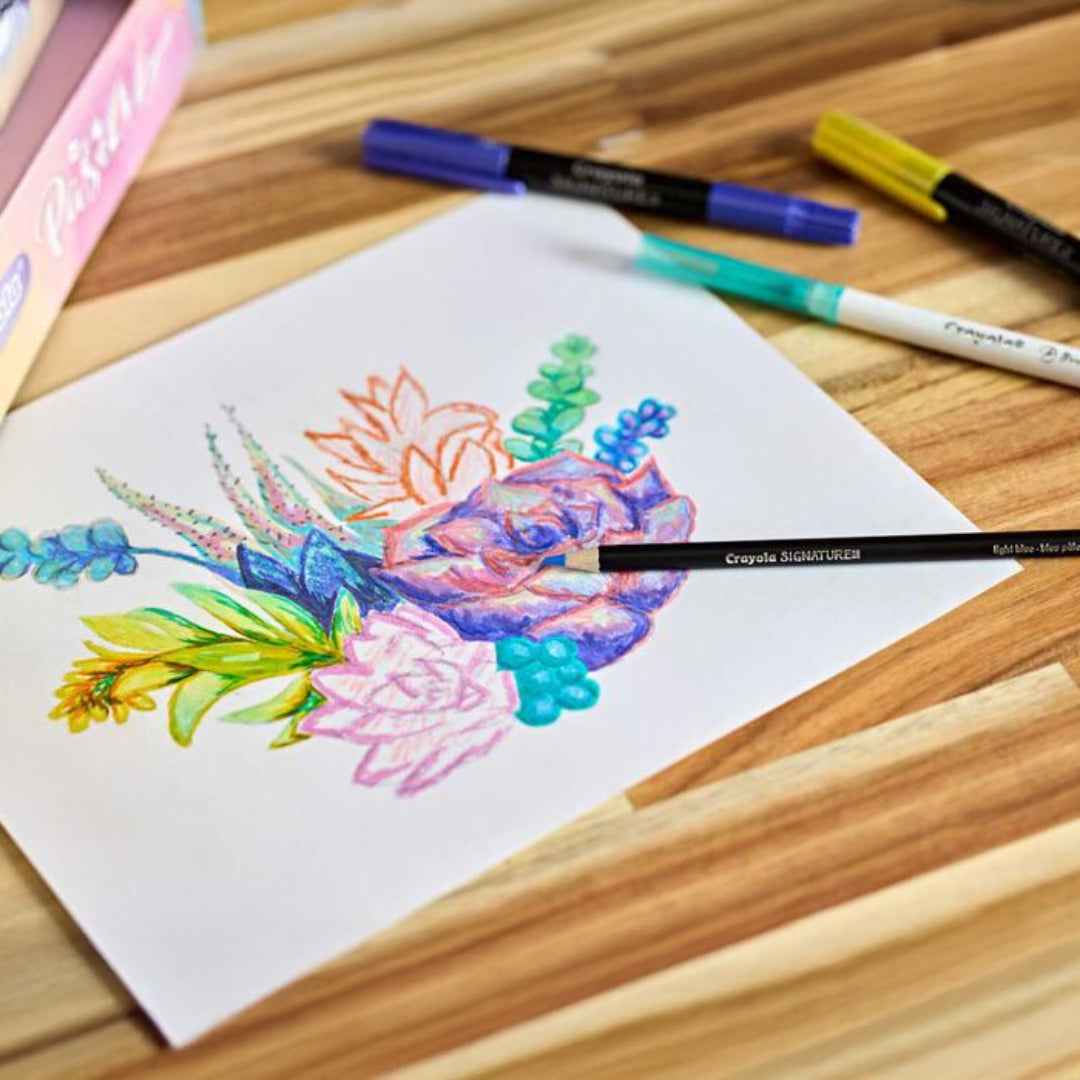 Crayola Pastel Colouring Kit | 50-Piece Art Set for Kids