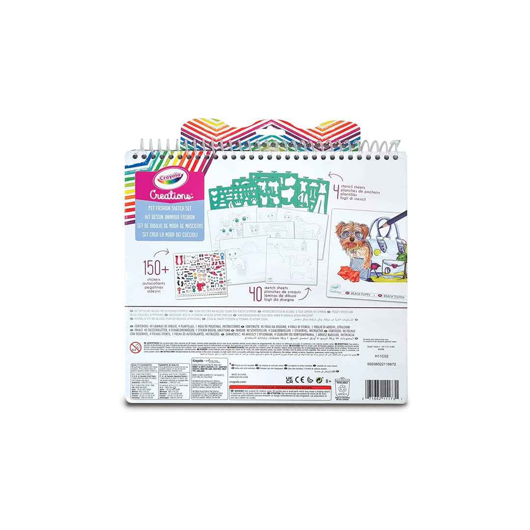 Crayola Pets Fashion Sketch Set | Pet Design Art Kit