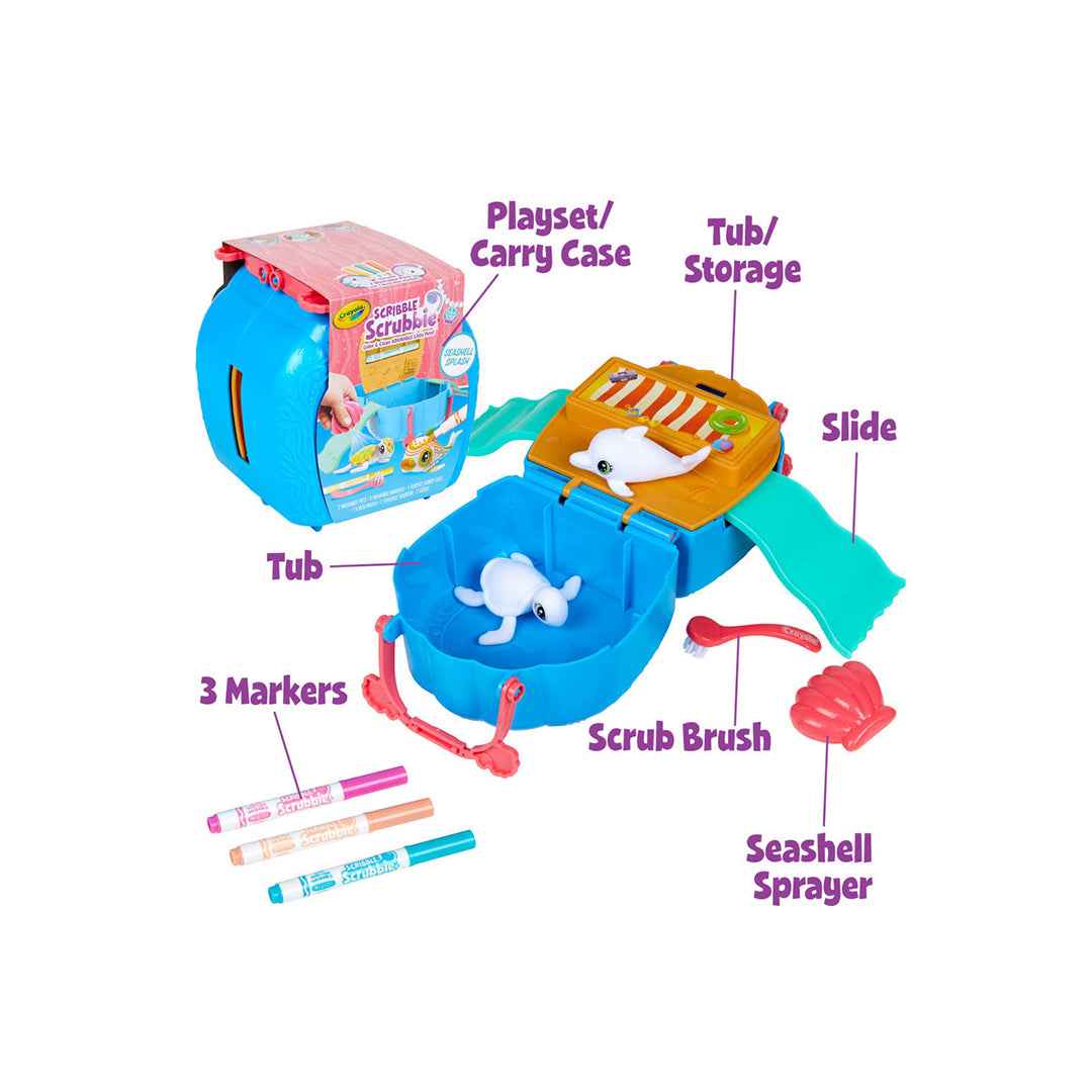 Crayola Scribble Scrubbie Pets Playset | Washable Sea Animal Toy