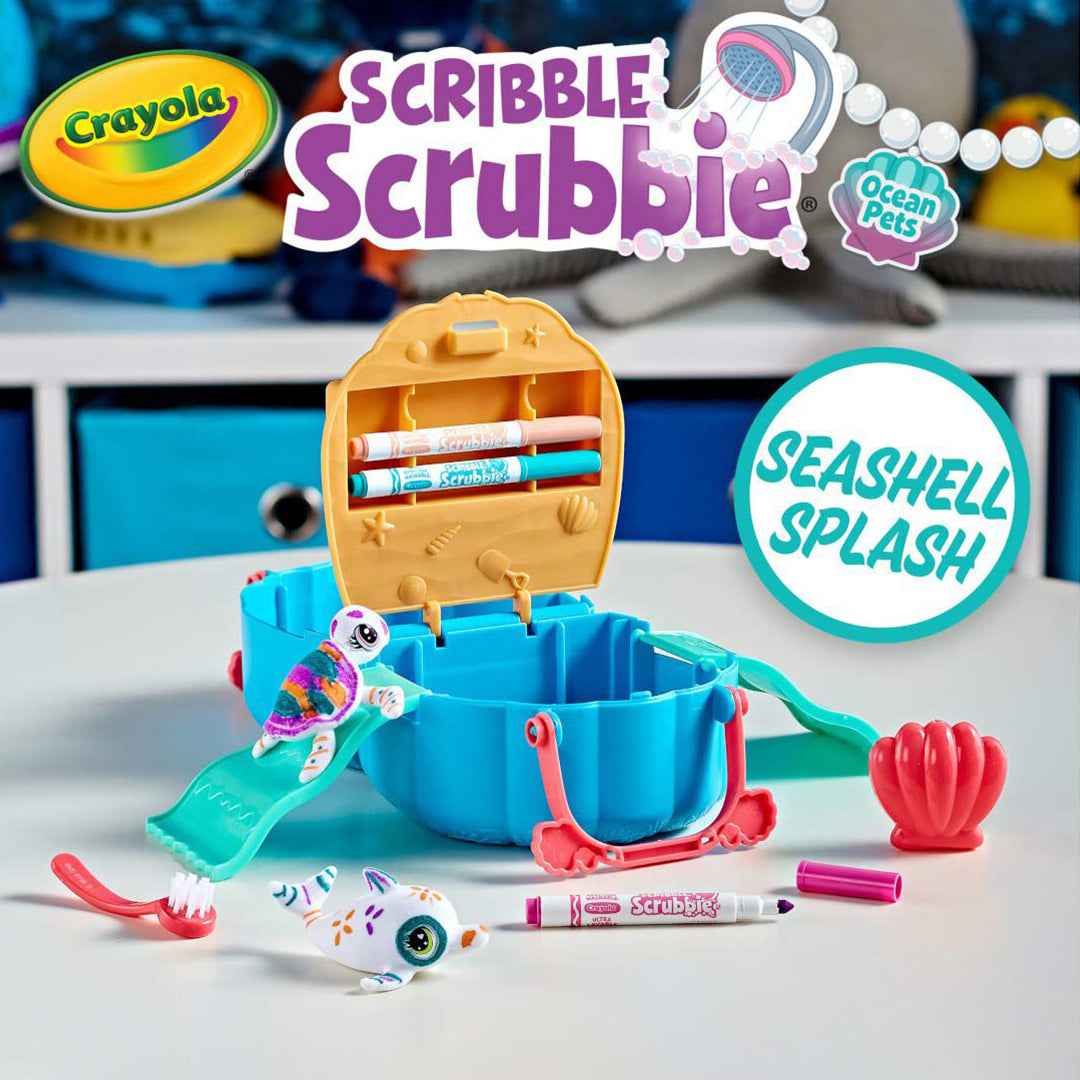 Crayola Scribble Scrubbie Pets Playset | Washable Sea Animal Toy