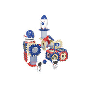 DIY toys Rolling Space Construction Building Blocks Set - 77 Piece STEM Toy for Kids