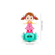 360° Rotating Musical Dancing Girl Doll with Flashing Lights -  Interactive Toy for Kids