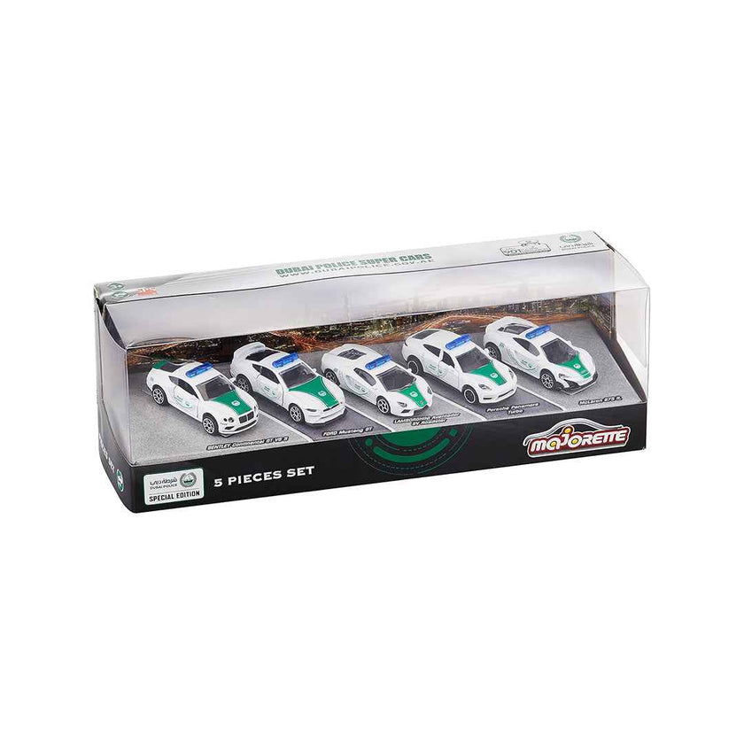 Majorette Dubai Police Super Car Set: 5 Diecast Cars for Kids