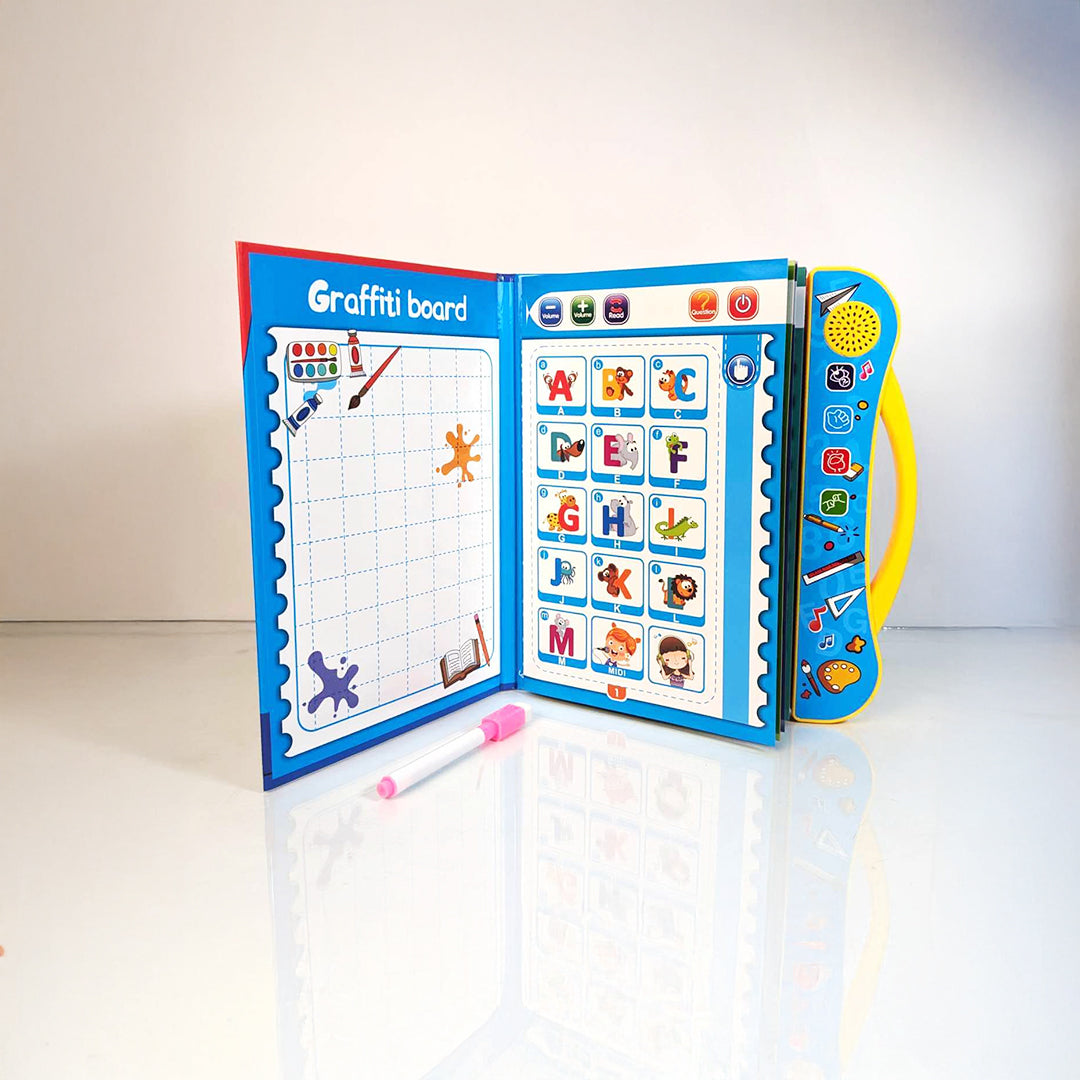 Interactive Musical English Educational Phonetic Learning Book | E-Learning Activity Toy for Toddlers