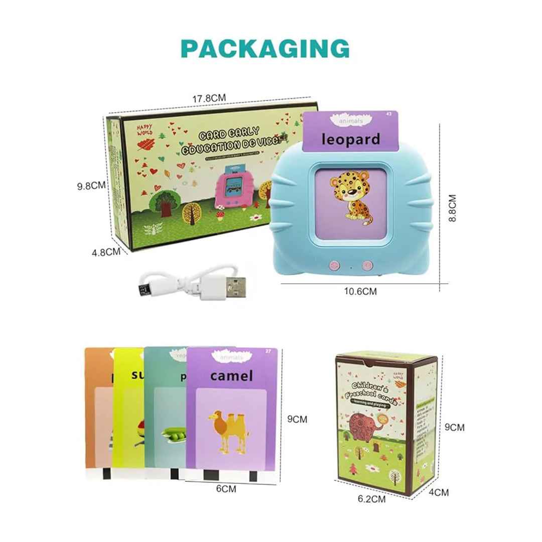 Listen and Learn Literacy Audible Flash Cards: Educational Toy for Toddlers 1-6 Years Old