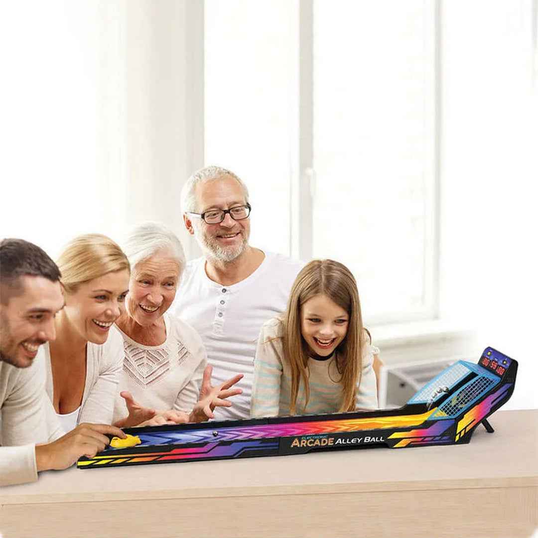 Ambassador Electronic Arcade Alley-Ball Neon Game | Competitive Target Shooting Toy