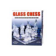 Elegant Glass Chess Set | Complete Chess Board with Felted Pieces