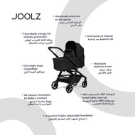 Joolz Hub² Carrycot - Space Black