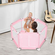 Foldable Baby Playpen: Floor-Mounted Safety Activity Center + 20 Balls