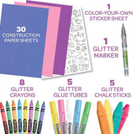 Crayola All That Glitters Colouring Kit | Glitter Art Set for Kids