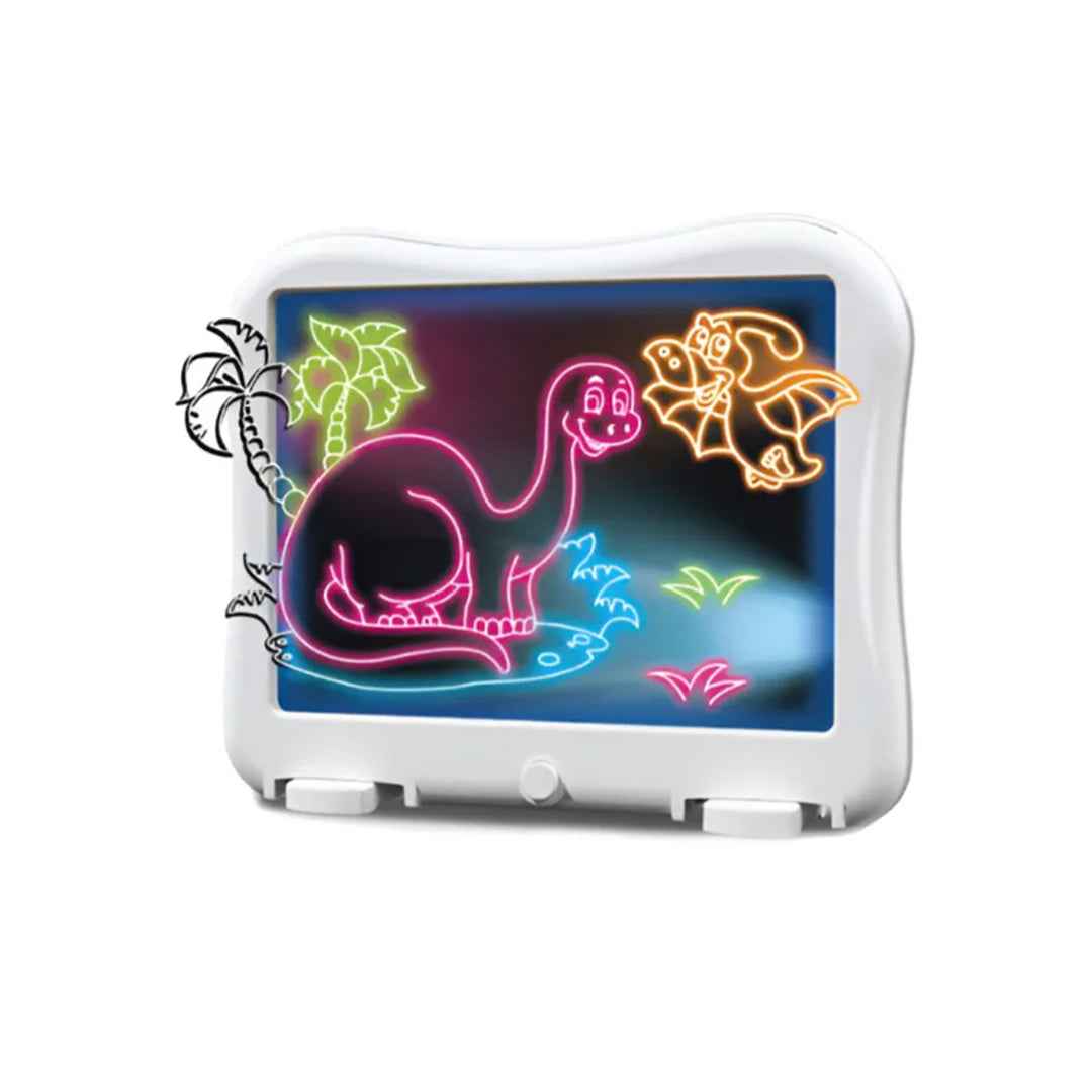 Glowboard Magic 3D Drawing Board: Light Up Art Toy & Kids Drawing Kit for Ages 3+