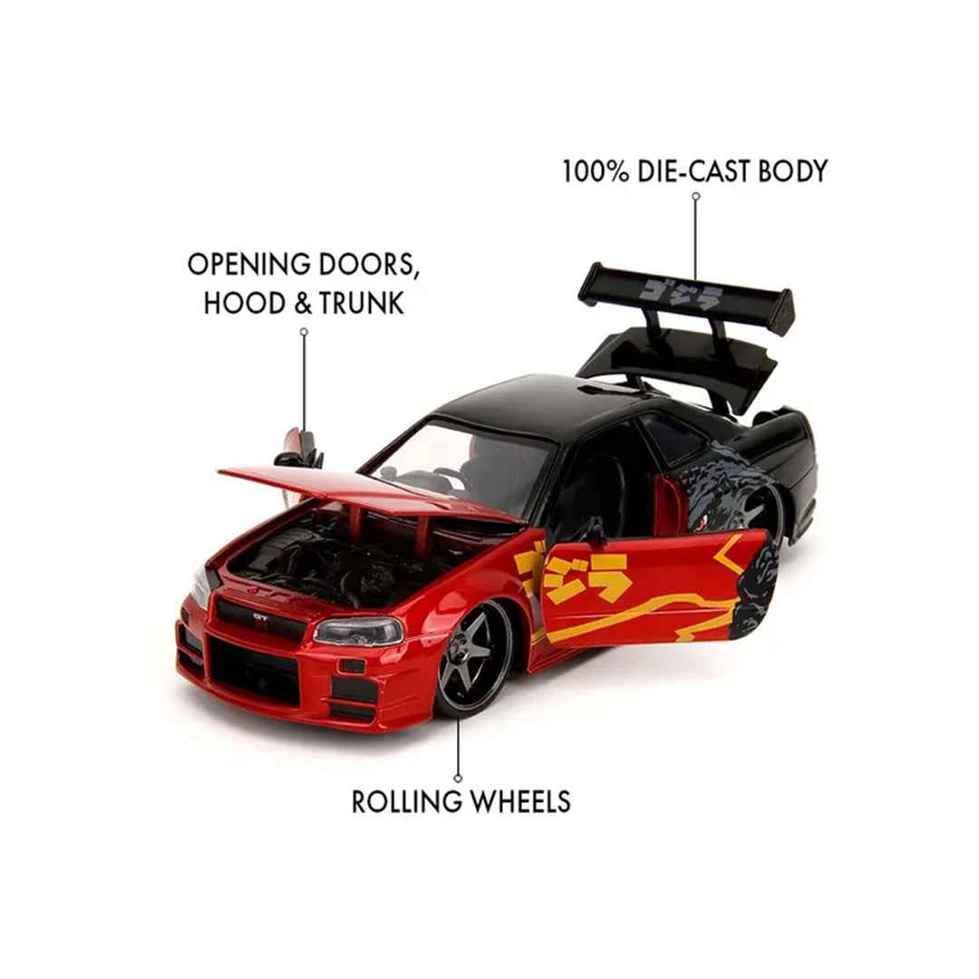 Godzilla 2002 Nissan Skyline GT-R Diecast 1:24 Model