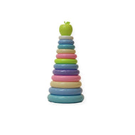 Green Apple Rainbow Stacking Ring Toy - Educational Toy for Toddlers