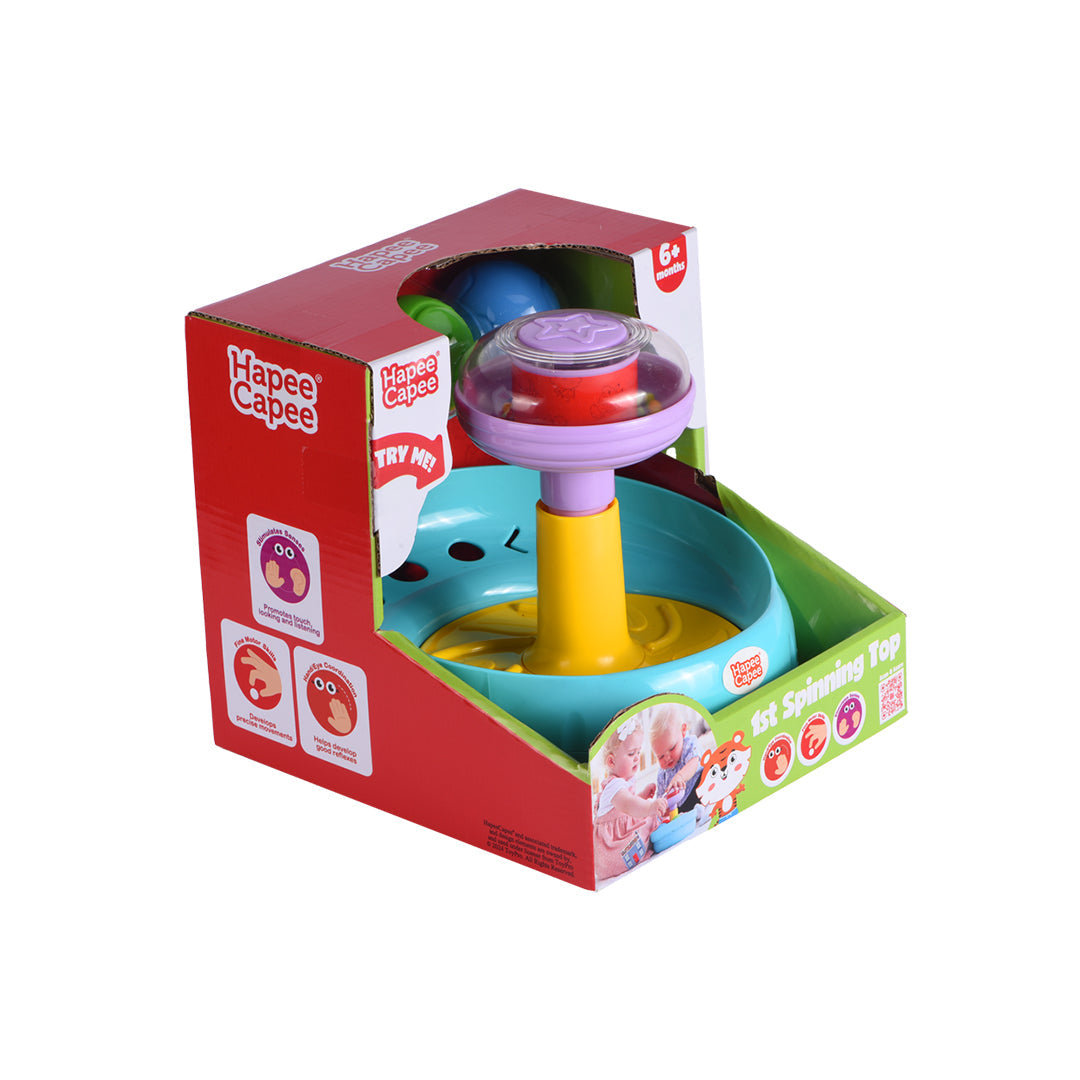 HapeeCapee 1st Spinning Top - Baby Sensory Toy - Toyspry