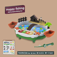 Happy Fishing Game with Music - 24 Piece Fishing Kids Toy Set
