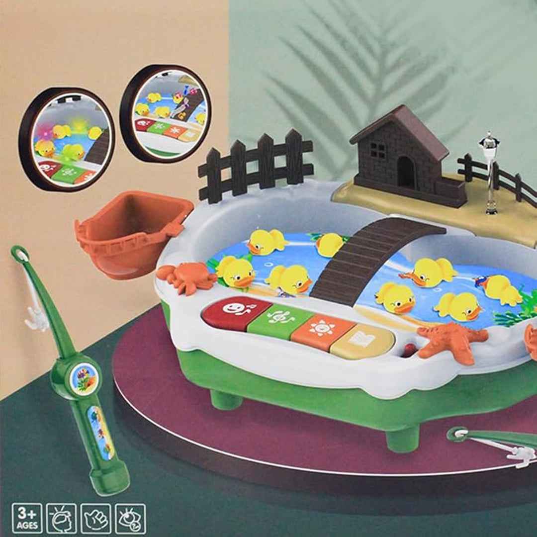 Happy Fishing Game with Music - 24 Piece Fishing Kids Toy Set