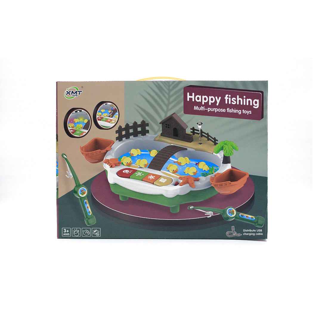 Happy Fishing Game with Music - 24 Piece Fishing Kids Toy Set