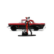 Harley Quinn Chevy Bel Air Diecast: 1957 1:32 with Figure