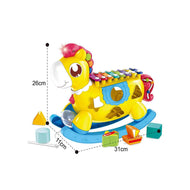 Huanger Musical Horse Rocker: Engaging Building Blocks & Educational Toys for Toddlers