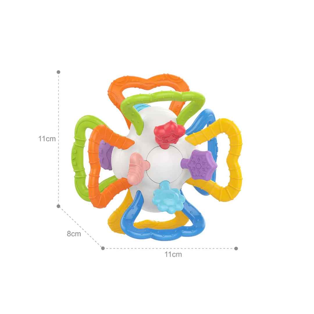 Huanger Soft Teether Ball Rattle: Safe Sensory Toy for Toddlers