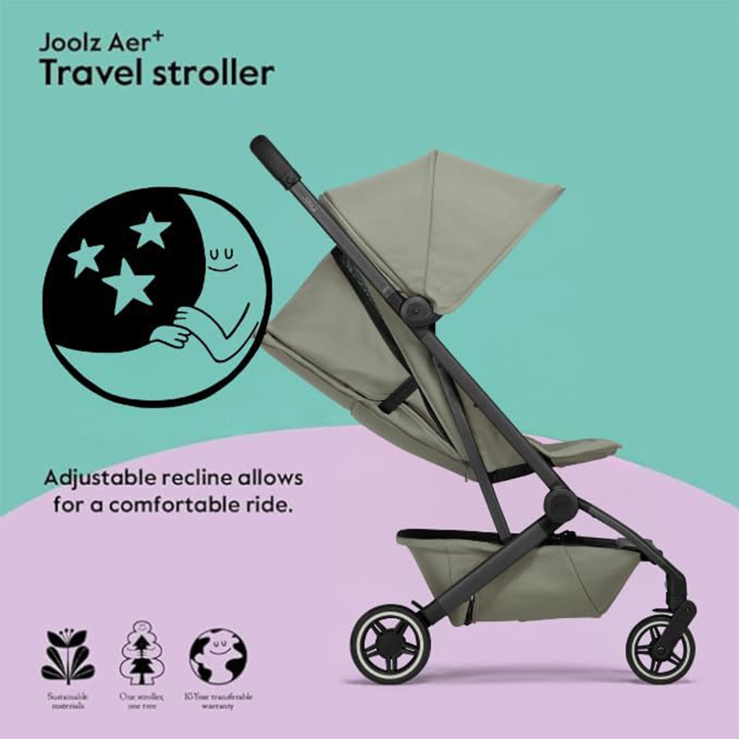 Joolz Aer+ Stroller Bundle - Forest Green | Includes Bumper Bar & Free Carrycot