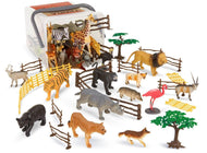 Terra Jungle World Playset - 60 Piece Wild Animal Toy Set for Kids, Perfect for Imaginative Play and Learning