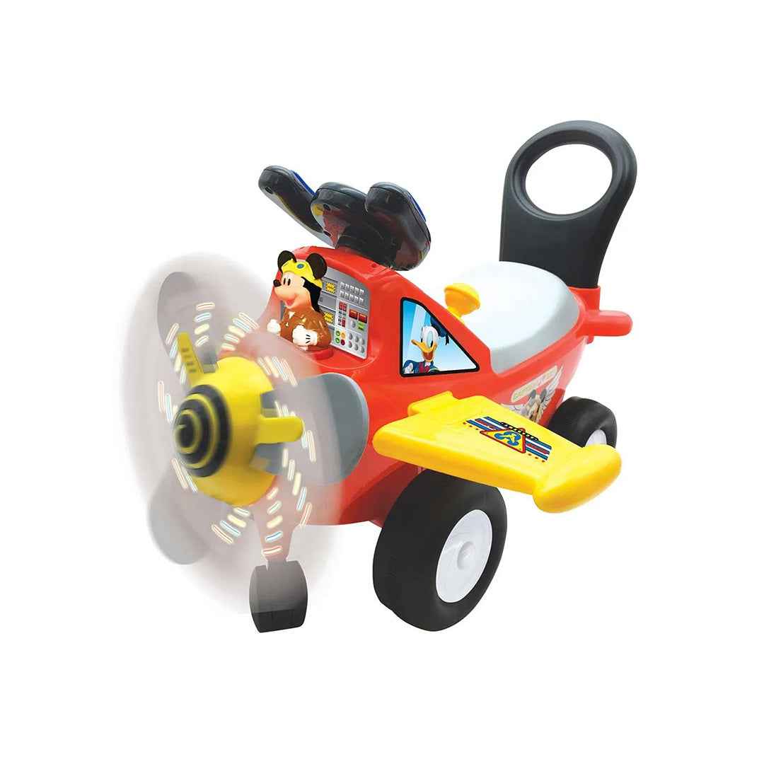 Kiddieland Mickey Mouse Lights N Sounds Activity Plane Ride On Car