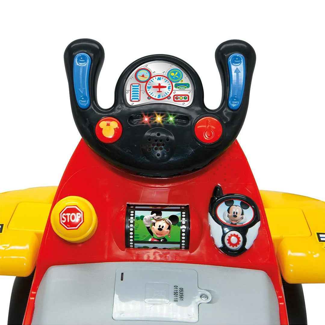 Kiddieland Mickey Mouse Lights N Sounds Activity Plane Ride On Car