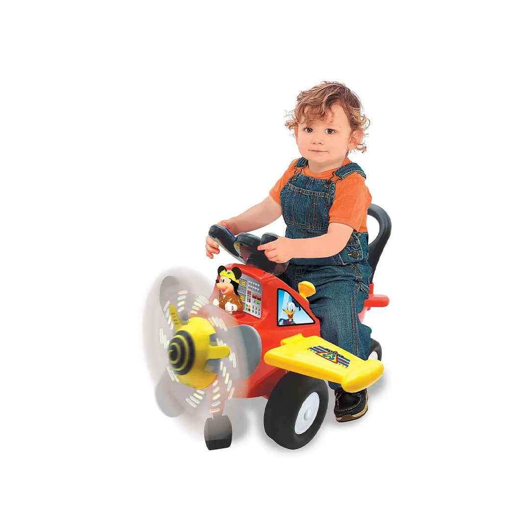 Kiddieland Mickey Mouse Lights N Sounds Activity Plane Ride On Car