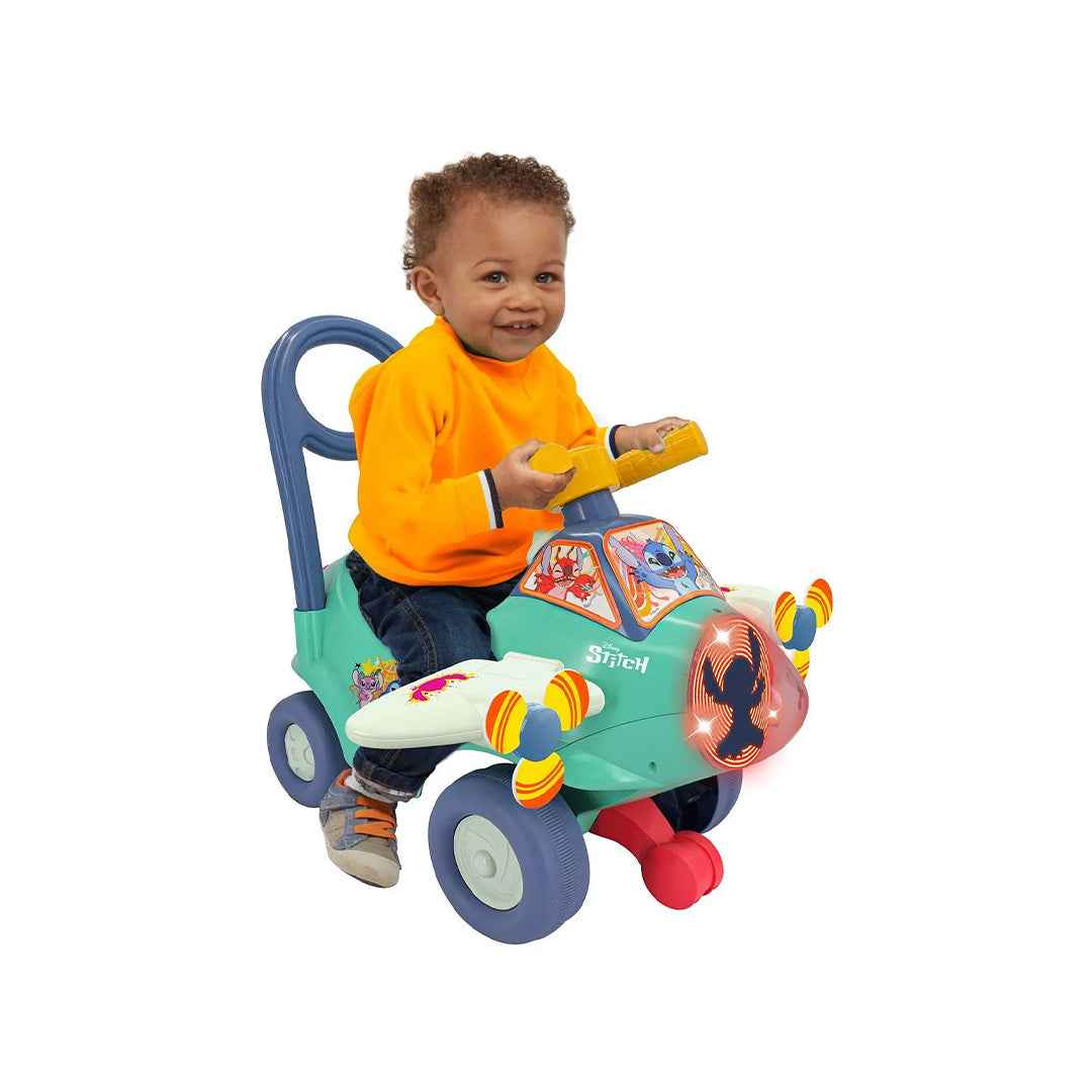 Kiddieland Stitch Animated Activity Plane Ride On Car