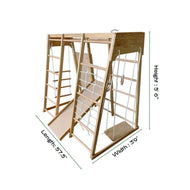 Kiddoro Cheerful Climber Playset | Compact Wooden Swing Set for Kids
