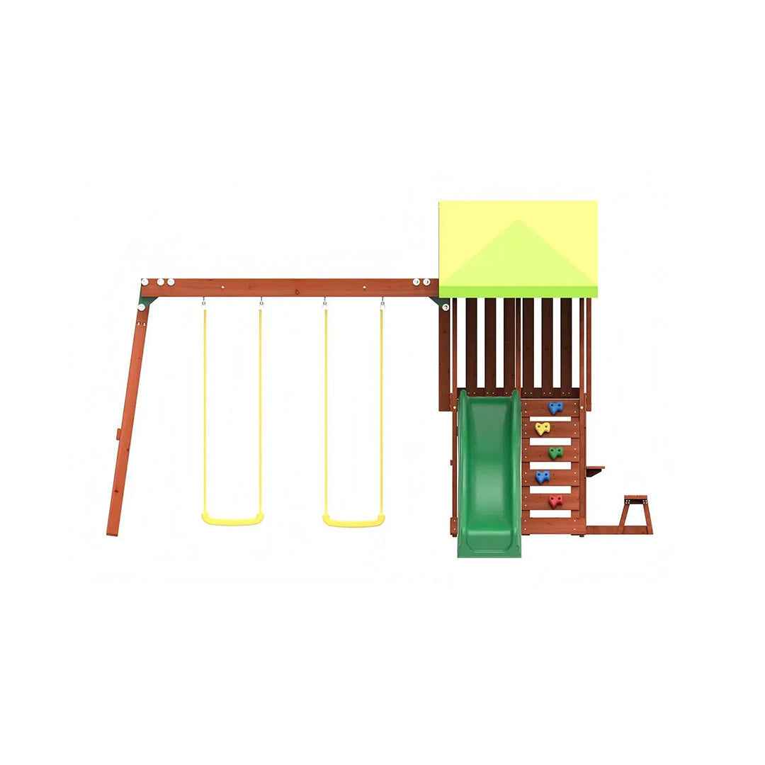 Kiddoro Mighty Jungle Gym Swing Set | Premium Wooden Outdoor Playground