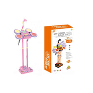 Kids Drum Set with Microphone and Stand - Musical Toy for Toddlers and Preschoolers