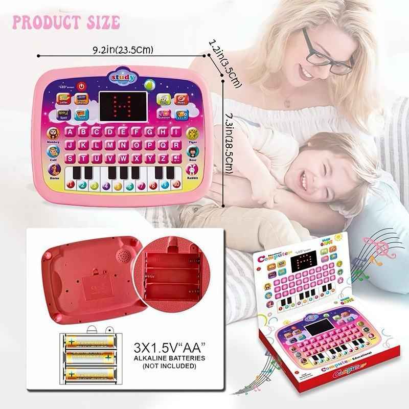 Kids Learning Pad with Interactive Questions and Piano Keyboard - Educational Toy for Toddlers