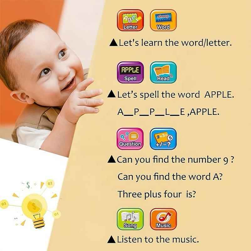Kids Learning Pad with Interactive Questions and Piano Keyboard - Educational Toy for Toddlers
