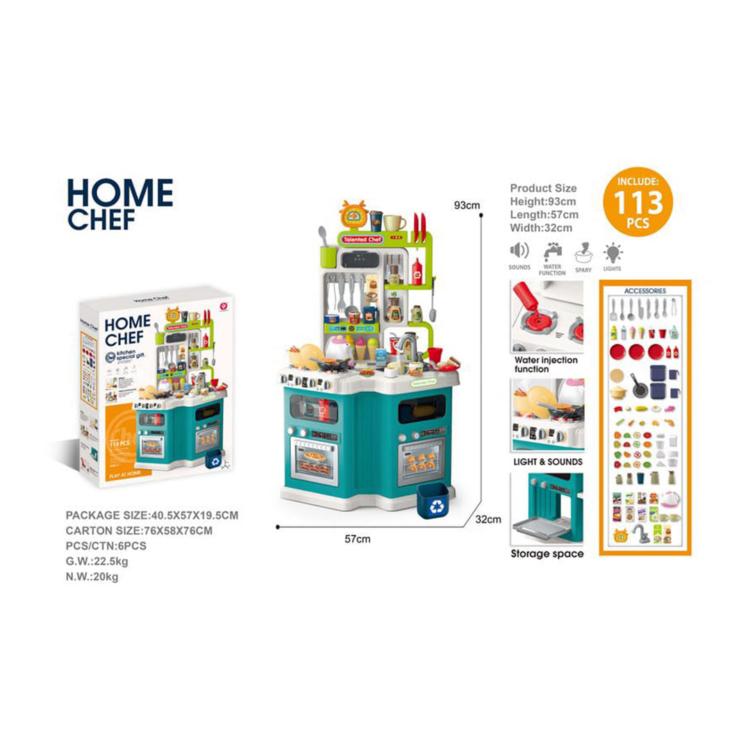 "Kids Play Kitchen Set with packaging"