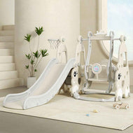 Kids Slide Playset Structure | 5-in-1 Indoor Playground & Baby Plastic Slide and Swing Set