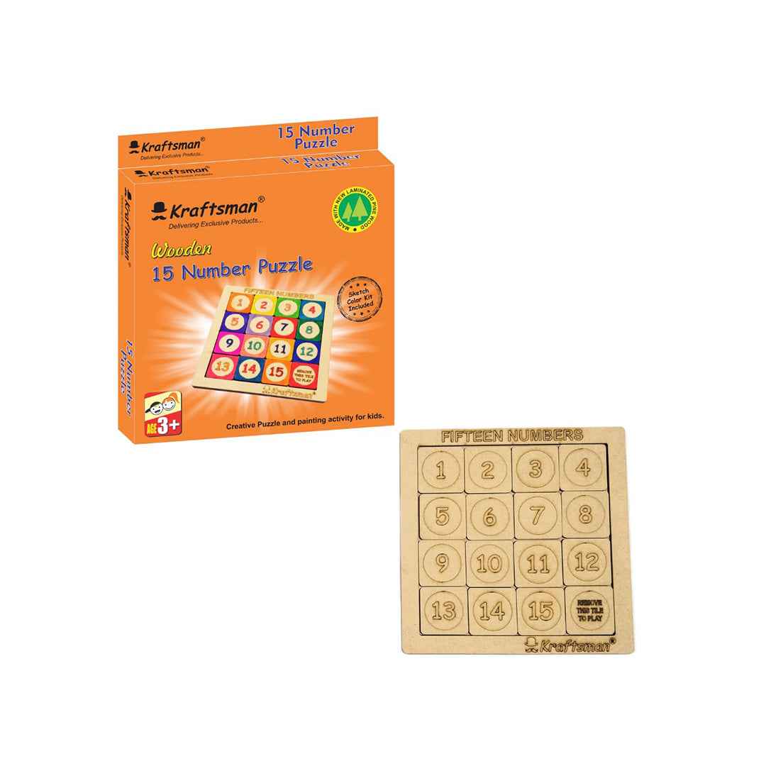 Sliding Puzzle | Kraftsman 15 Numbers Fun Educational Travel Game – Toyspry