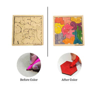 Kraftsman Animal Puzzle | 12-Piece DIY Color & Play Kit