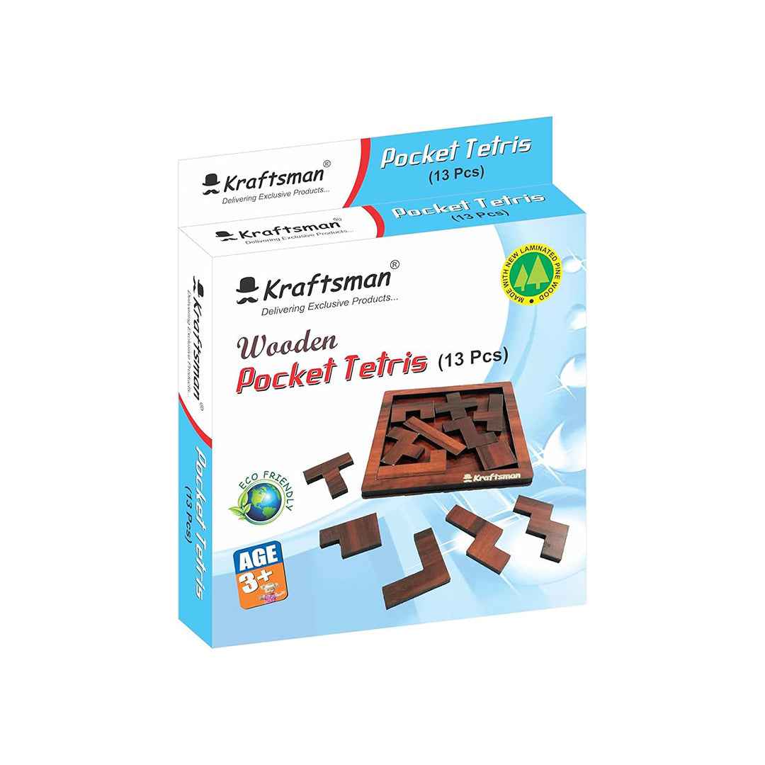 Kraftsman Braintastic Wooden Puzzle | Portable Brain Teaser