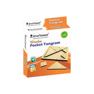 Kraftsman Pocket Puzzle Mini Tangram | Portable Brain Teaser Game