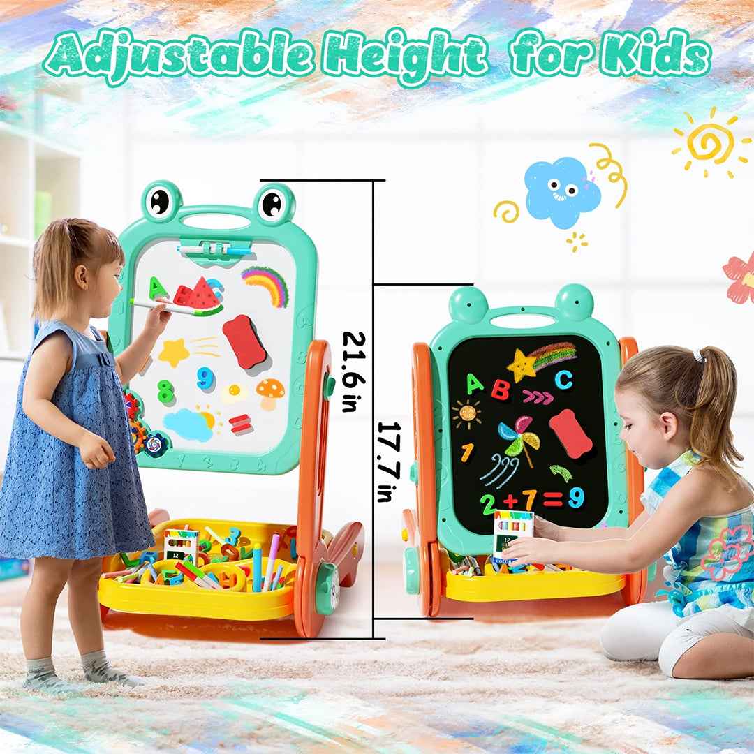 4-in-1 Kids Drawing Board | Adjustable Art Easel!