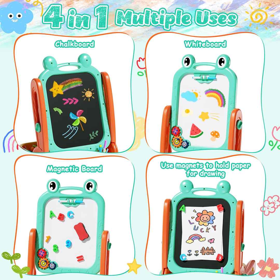 4-in-1 Kids Drawing Board | Adjustable Art Easel!