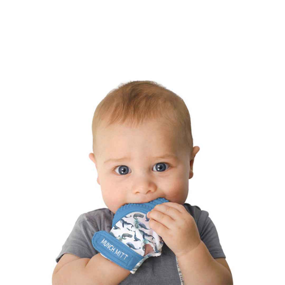 Malarkey Kids Munch Mitt Teething Mitten – Whales Design (Copy)