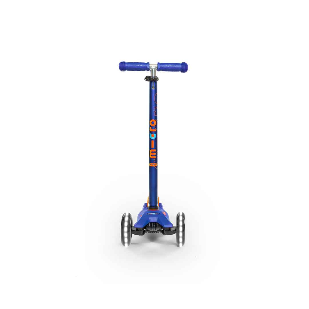 Micro Maxi Deluxe LED Scooter - Blue | Premium Kick Scooter for Kids