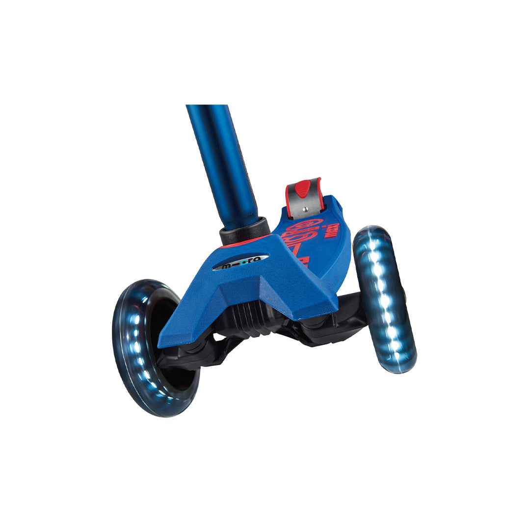 Micro Maxi Deluxe LED Scooter - Blue | Premium Kick Scooter for Kids