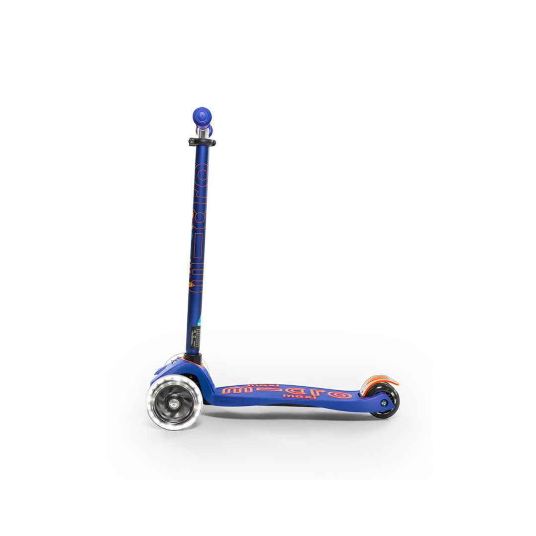 Micro Maxi Deluxe LED Scooter - Blue | Premium Kick Scooter for Kids