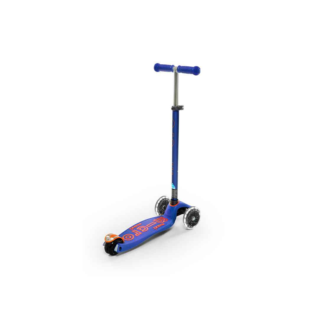 Micro Maxi Deluxe LED Scooter - Blue | Premium Kick Scooter for Kids